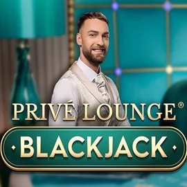Privé Lounge Blackjack online game logo by Pragmatic Play on wildrobinscasino.nl